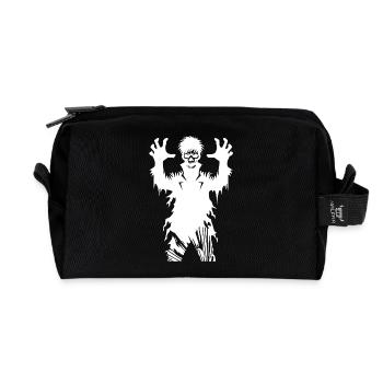 Grimmige Halloween Zombie Grusel Party - Recycelte Kulturtasche - Schwarz - Vorne