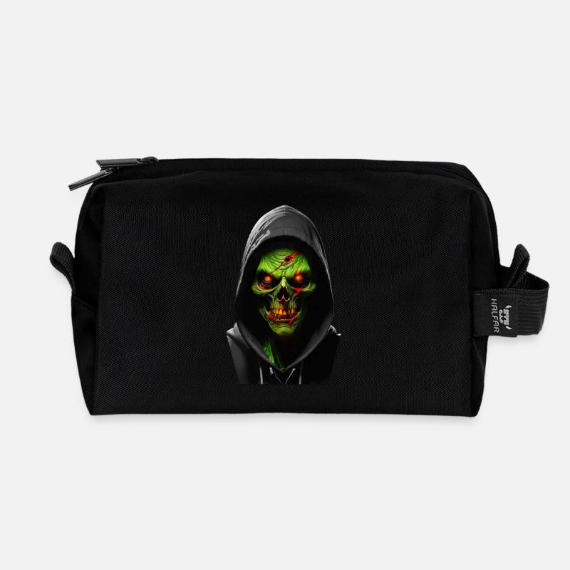 Zombie - Recycelte Kulturtasche - Schwarz