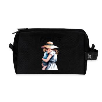 Mama und ich – Endlose Liebe - Recycelte Kulturtasche - Schwarz - Vorne