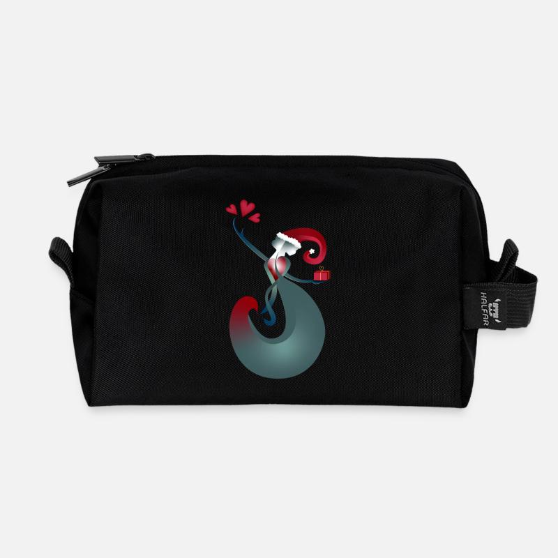 Give Receive Christmas - Recycled Toiletry Zip Bag - black