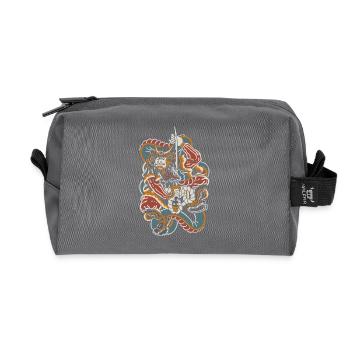01 SERPENT SAMURAÏ - Trousse de toilette en tissu recyclé - anthracite - Devant