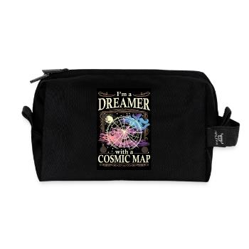 I am a Dreamer - Recycled Toiletry Zip Bag - black - Front