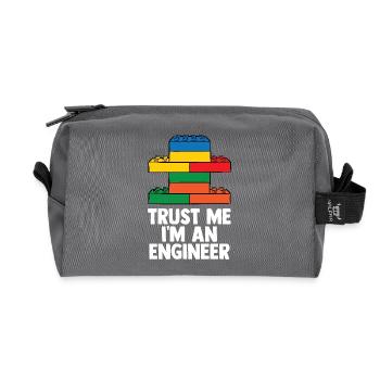 Brick Builder Brick Building Master Builder - Recycled Toiletry Zip Bag - anthracite - Front