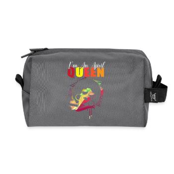 Zodiac sign Aries - Recycled Toiletry Zip Bag - anthracite - Front