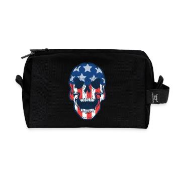 Totenkopf Amerika Republikaner T-Shirt US Army - Recycelte Kulturtasche - Schwarz - Vorne
