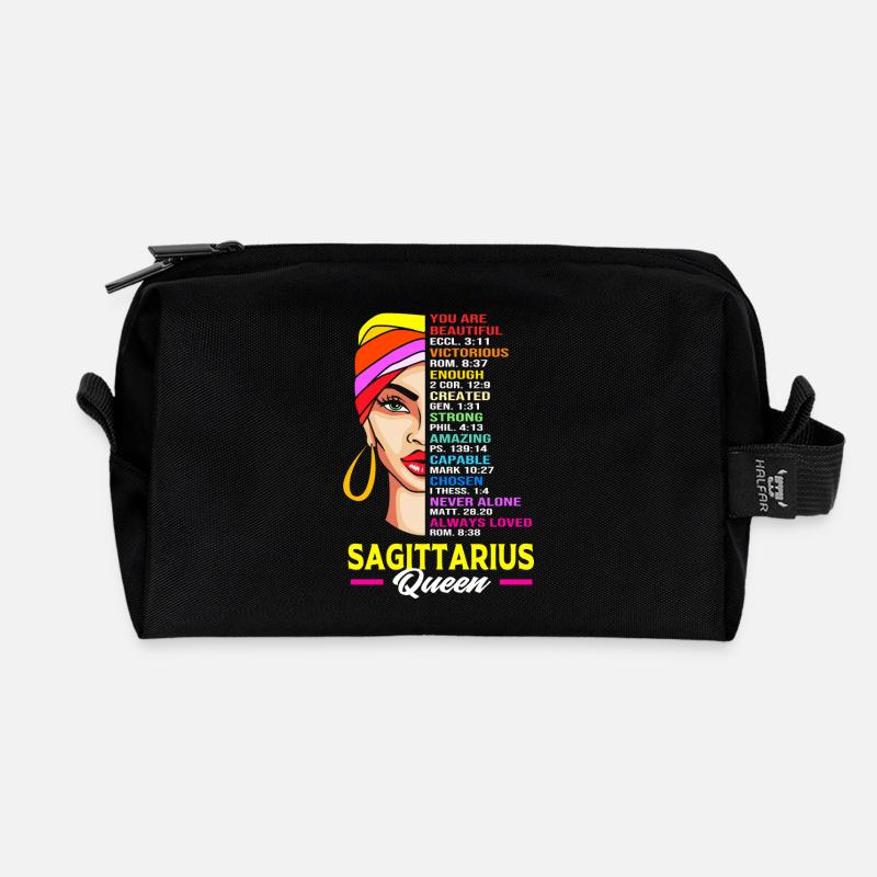 Sternzeichen Schütze - Recycelte Kulturtasche - Schwarz