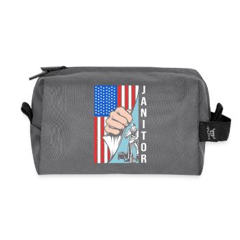 Gardien des États-Unis - Trousse de toilette en tissu recyclé - anthracite - Devant