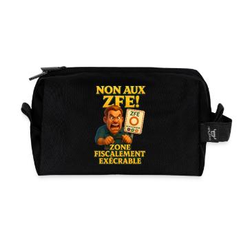NEIN ZU LEZS! (Zorn) - Recycelte Kulturtasche - Schwarz - Vorne