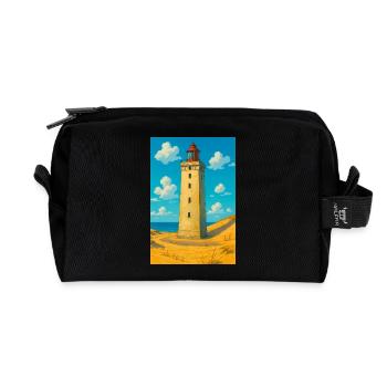 Rubjerg Knude Fyr - Recycelte Kulturtasche - Schwarz - Vorne