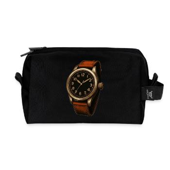 Fliegeruhr für Uhrensammler von Vintageuhren - Recycelte Kulturtasche - Schwarz - Vorne
