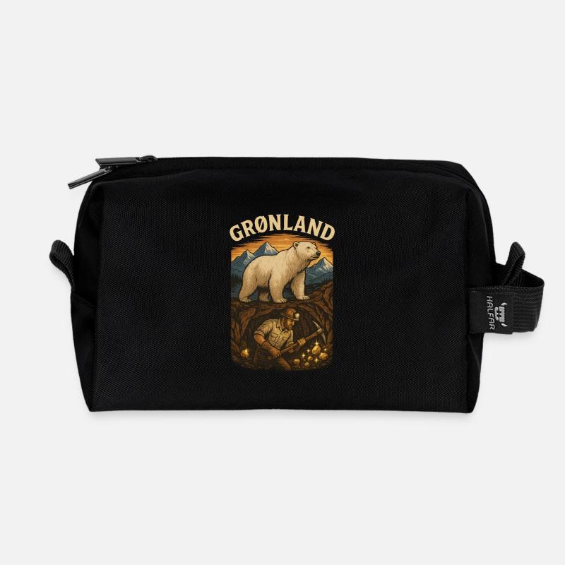 Grönland - Recycelte Kulturtasche - Schwarz