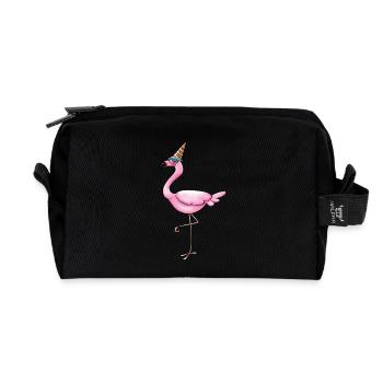 Flamant - Trousse de toilette en tissu recyclé - noir - Devant