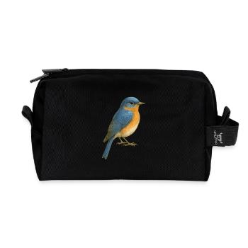 Bluebird – Couleurs de la liberté - Trousse de toilette en tissu recyclé - noir - Devant