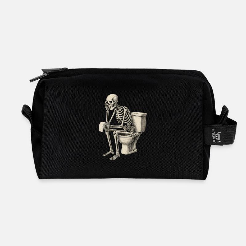 Totentanz - Recycelte Kulturtasche - Schwarz