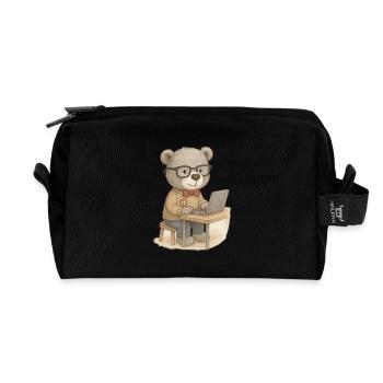 Lord Petzi Nerd - Recycelte Kulturtasche - Schwarz - Vorne