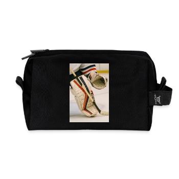 Sport - Hockey, Goaltender - Recycled Toiletry Zip Bag - black - Front