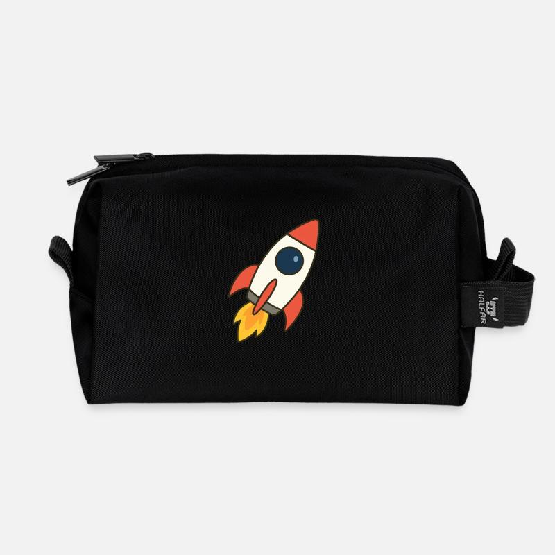 fliegende Rakete - Recycelte Kulturtasche - Schwarz