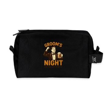 Bachelor party - Recycled Toiletry Zip Bag - black - Front