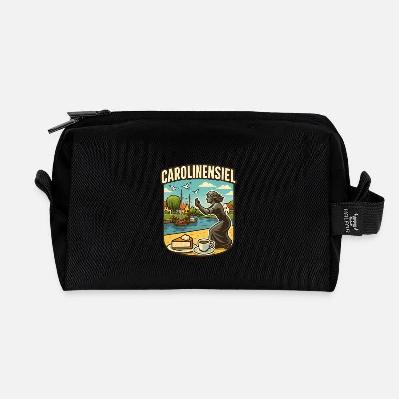Carolinensiel - Recycelte Kulturtasche - Schwarz