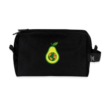 Avocado Love – Healthy & Happy - Recycled Toiletry Zip Bag - black - Front