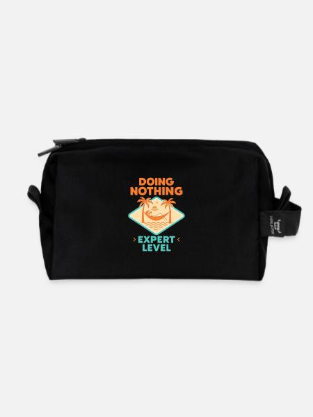 Doing Nothing, Expert Level - Recycelte Kulturtasche - Schwarz