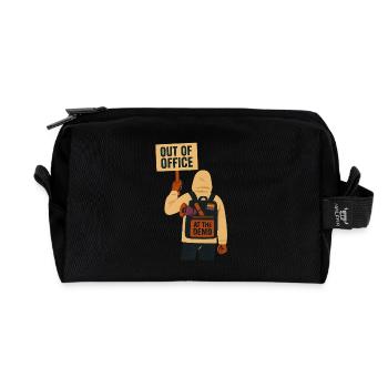 Out of Office, on the demo. - Recycled Toiletry Zip Bag - black - Front