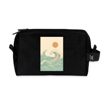 Ein sommerliches Bild am Meer - Recycelte Kulturtasche - Schwarz - Vorne