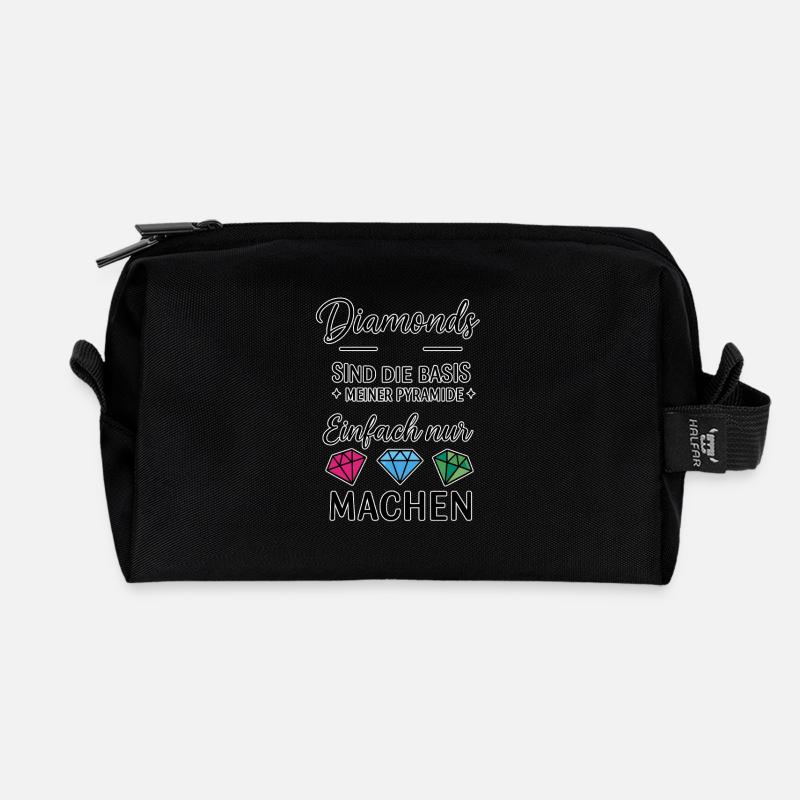 Les diamants sont la base de ma pyramide - Trousse de toilette en tissu recyclé - noir