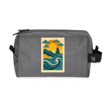 Retro Waves of Freedom - Recycelte Kulturtasche - Anthrazit - Vorne