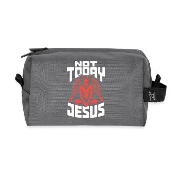 Nicht heute Jesus! Satanist Atheist Goth Aesthetic - Recycelte Kulturtasche - Anthrazit - Vorne