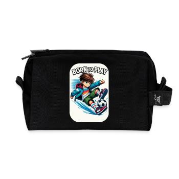 Kicker Kid - Trousse de toilette en tissu recyclé - noir - Devant