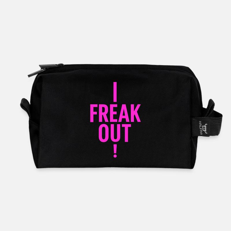 Freak Out - Recycelte Kulturtasche - Schwarz