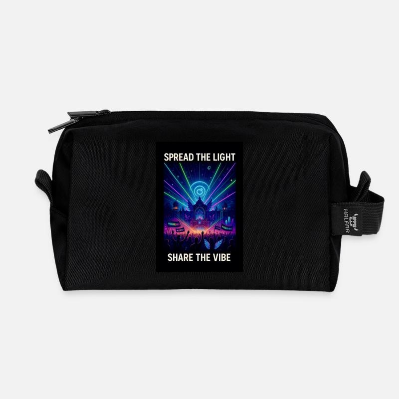 Neon-Festival-Lichtshow - Recycelte Kulturtasche - Schwarz