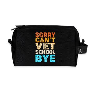 Veterinarian Veterinary Medicine Veterinarian - Recycled Toiletry Zip Bag - black - Front