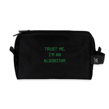 Trust me, I’m an Algorithm – Nerd & Programmierer  - Recycelte Kulturtasche - Schwarz - Vorne