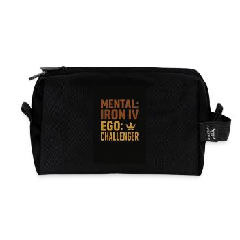 mental - Recycelte Kulturtasche - Schwarz - Vorne