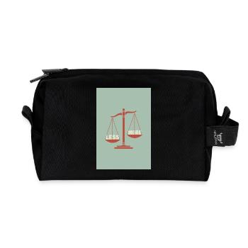 Équilibre entre moins et plus - Trousse de toilette en tissu recyclé - noir - Devant