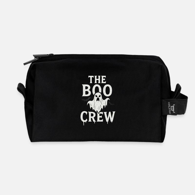 Halloween Geist Design - Recycelte Kulturtasche - Schwarz