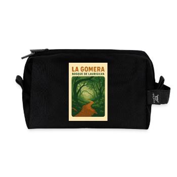 La_Gomera_ _Bosque_de_Laurisilva - Recycled Toiletry Zip Bag - black - Front