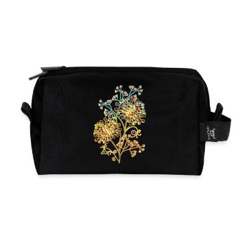 Blumen - Trousse de toilette en tissu recyclé - noir - Devant