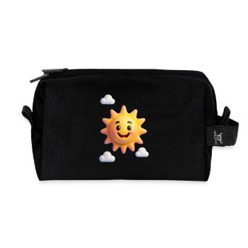 3D Sunshine Surreal – Happy Sky Vibes - Recycled Toiletry Zip Bag - black - Front