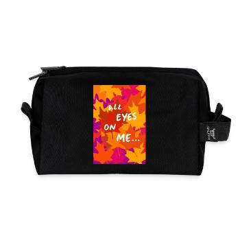 Tous les regards sur moi automne - Trousse de toilette en tissu recyclé - noir - Devant
