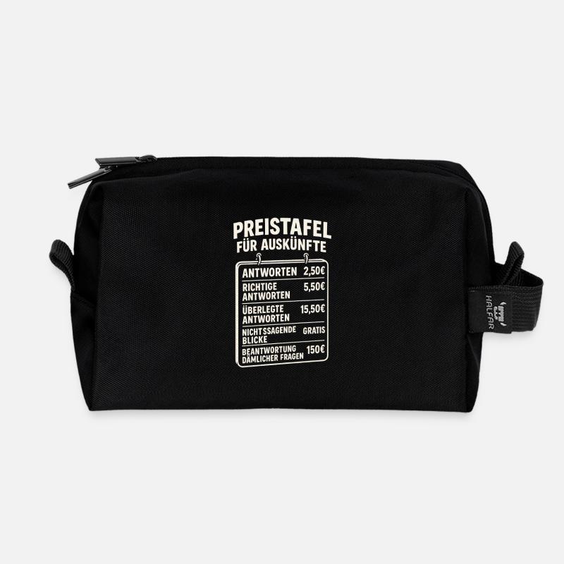Liste de prix pour information - Trousse de toilette en tissu recyclé - noir