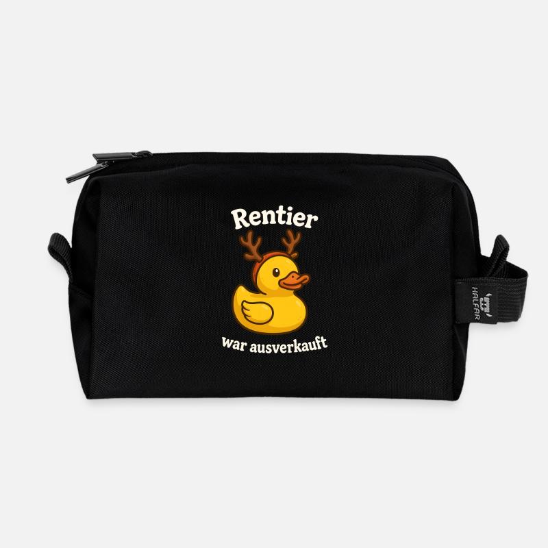 Rentier war ausverkauft - Recycelte Kulturtasche - Schwarz