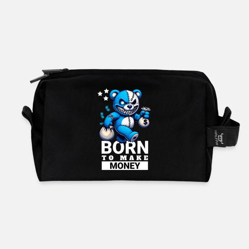 Born to make Money - Recycelte Kulturtasche - Schwarz