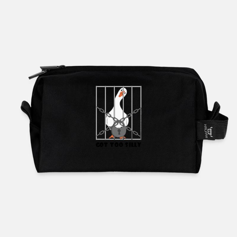 Goose – Got Too Silly - Recycled Toiletry Zip Bag - black