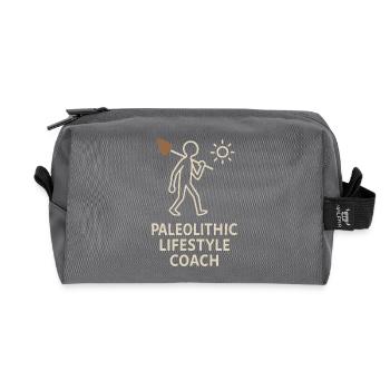 Outils préhistoriques en pierre d’Homo - Trousse de toilette en tissu recyclé - anthracite - Devant