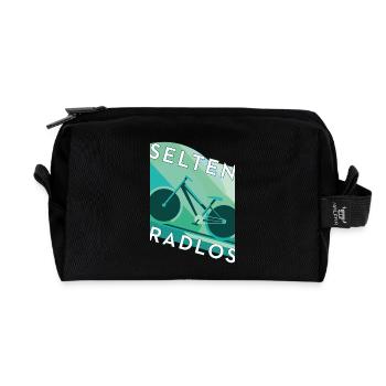 Selten radlos – Bold Poster Design Typo Fahrrad - Recycelte Kulturtasche - Schwarz - Vorne