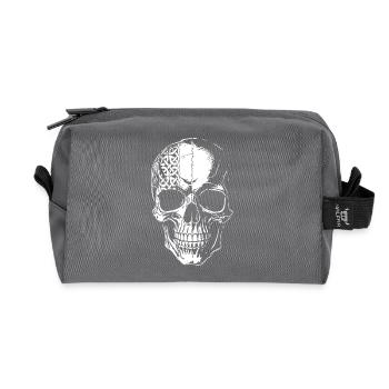Totenkopf mit Kelten Tribal - Recycelte Kulturtasche - Anthrazit - Vorne