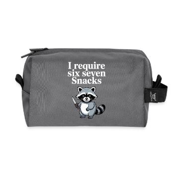6-7 Refroidisseur de mèmes Internet 6 7 Raton laveur - Trousse de toilette en tissu recyclé - anthracite - Devant